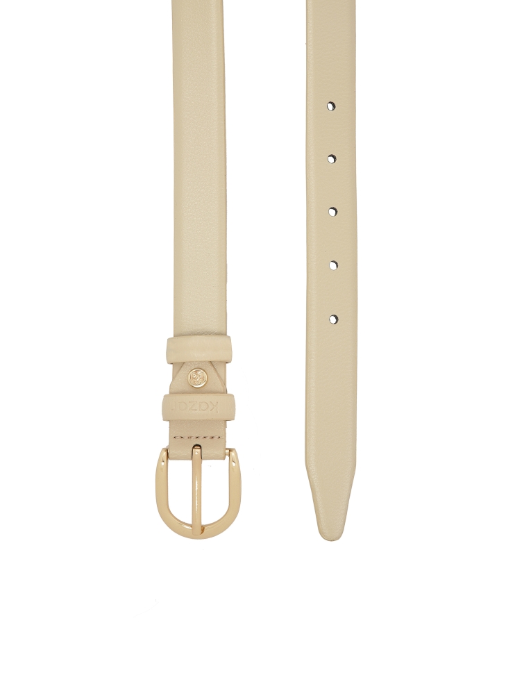 Cintura in pelle di colore neutro KEYA