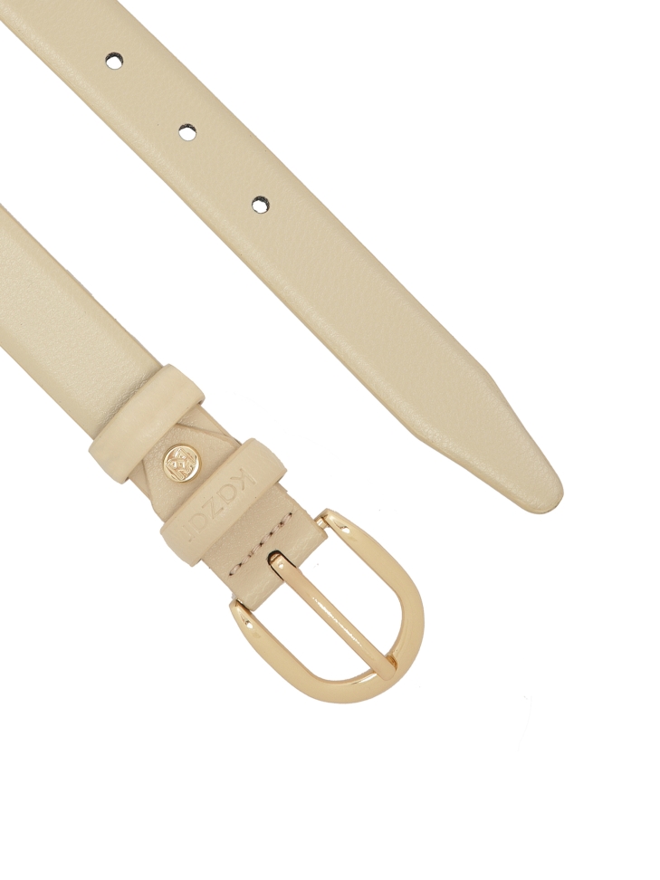 Cintura in pelle di colore neutro KEYA