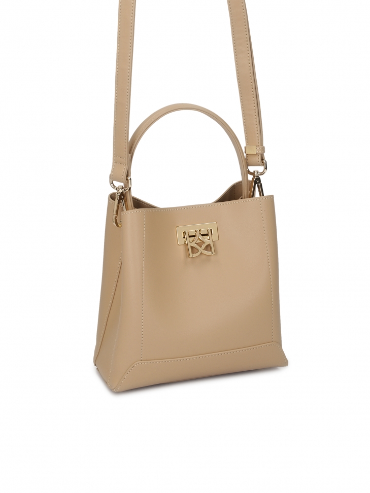 Borsa in pelle con grande chiusura in metallo LAURIE S