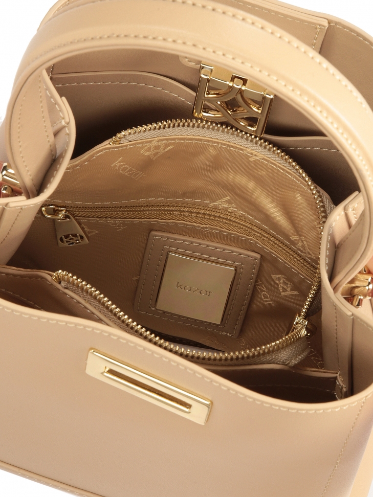 Borsa in pelle con grande chiusura in metallo LAURIE S