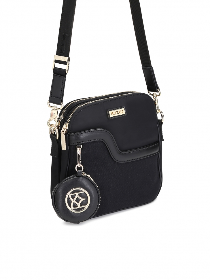 Borsa messenger nera da donna POLINE