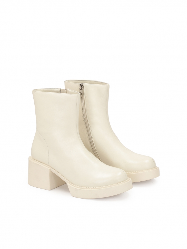 Stivaletto bianco sporco da donna LENORE