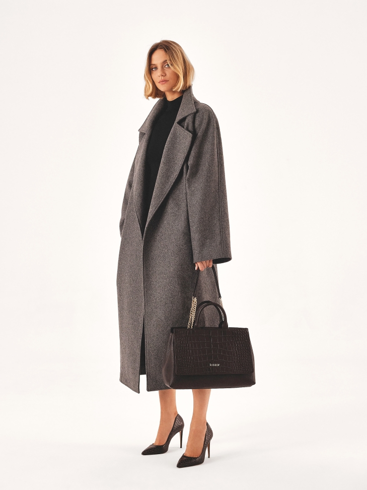 Décolleté marroni con motivo esotico NEW LUCIANA