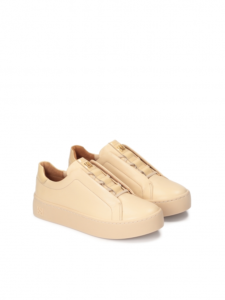 Sneakers in pelle con suola dritta MALIA
