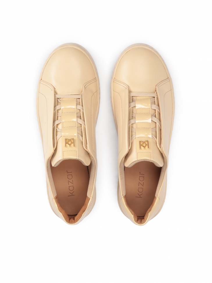 Sneakers in pelle con suola dritta MALIA