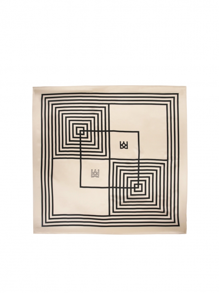 Sciarpa da donna nera e crema HAYLEY