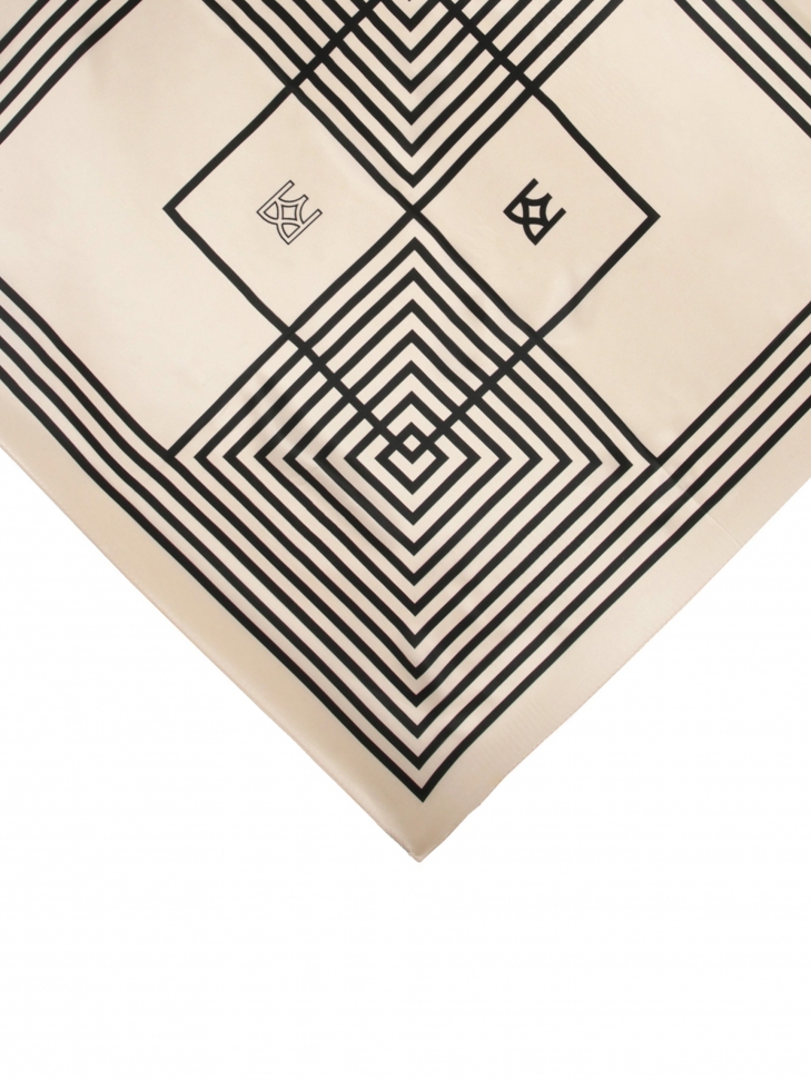 Sciarpa da donna nera e crema HAYLEY