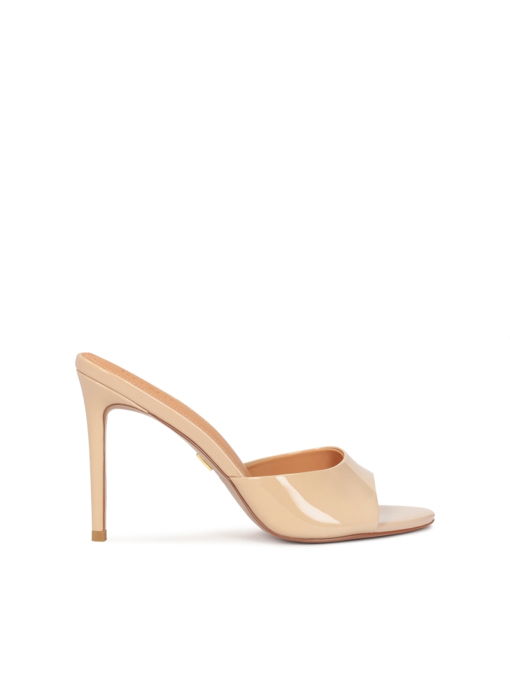 Mules con tacco alto in vernice AUDE