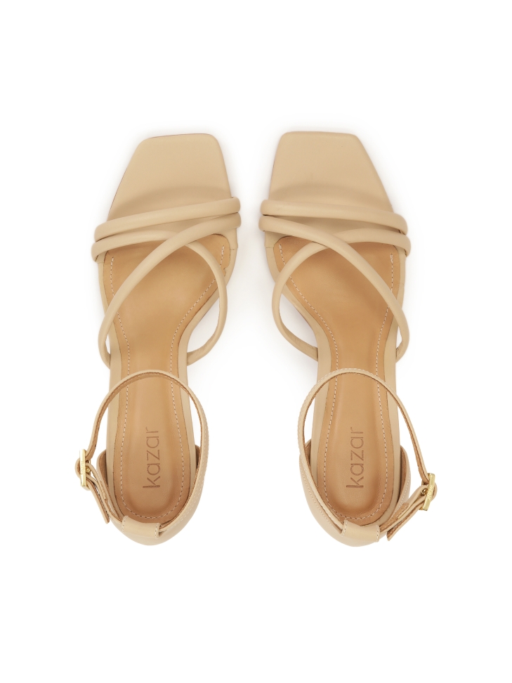 Sandali beige dallo stile minimalista CIRI