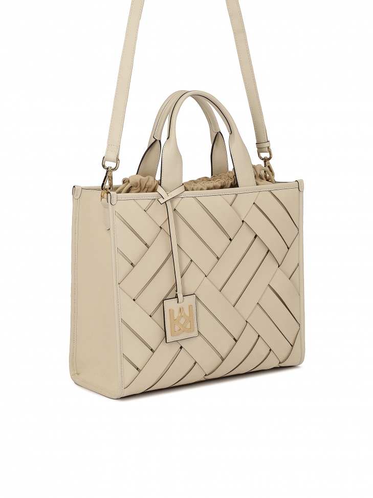 Borsa tote in pelle intrecciata CARLLA