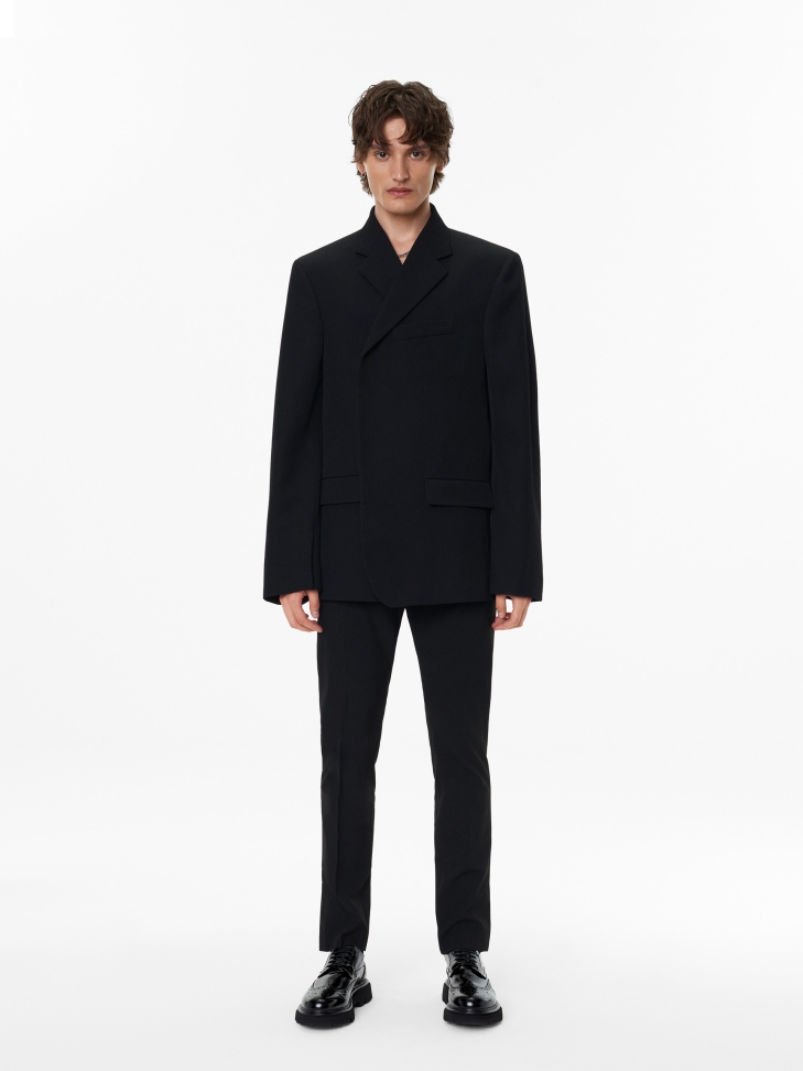 Scarpe casual brogue in pelle nera GRAYDEN