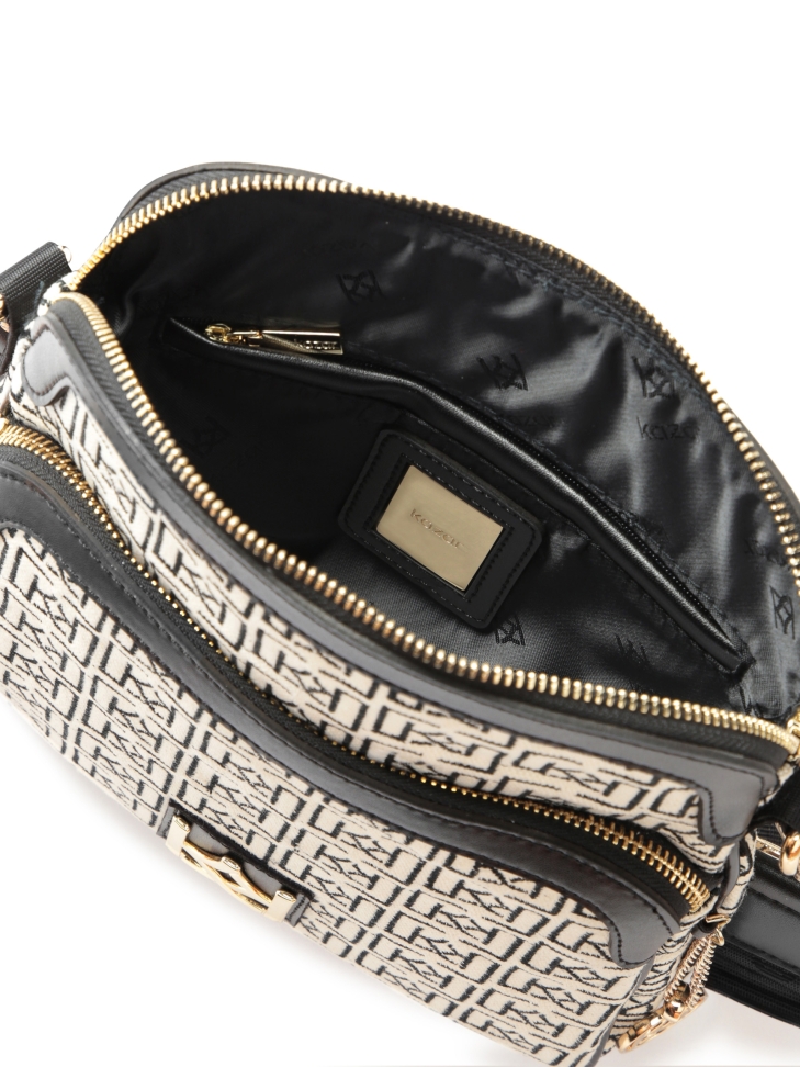 Borsa urbana da donna in tessuto con motivo ricamato JOLINE