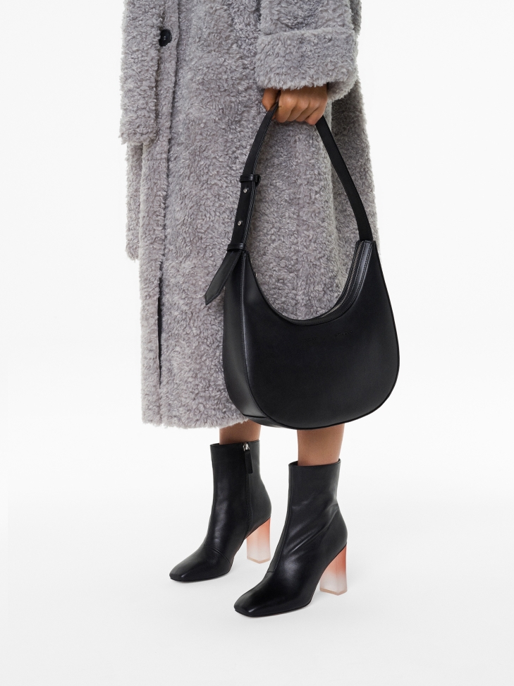 Borsa a tracolla nera con manico regolabile KS LARA