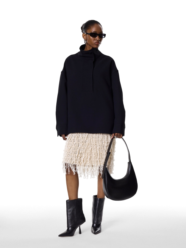 Borsa a tracolla nera con manico regolabile KS LARA