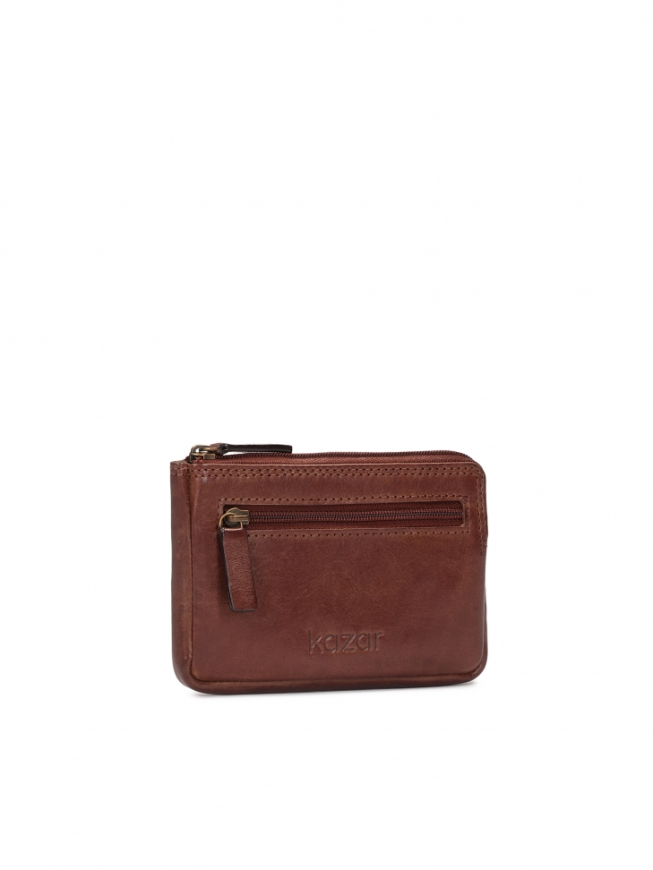 Portachiavi marrone con cerniera RENAN