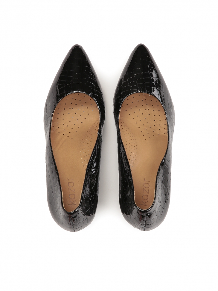 Décolleté in vernice goffrata DESTINY