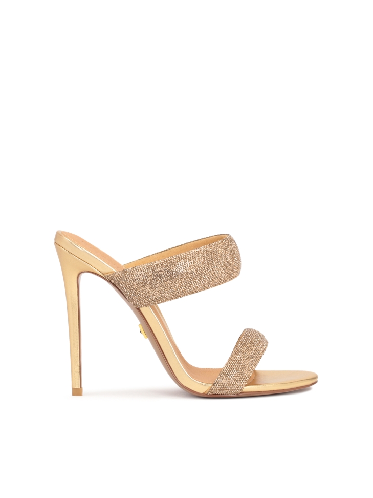 Mules con tacco e cinturini in glitter JOSEFINE