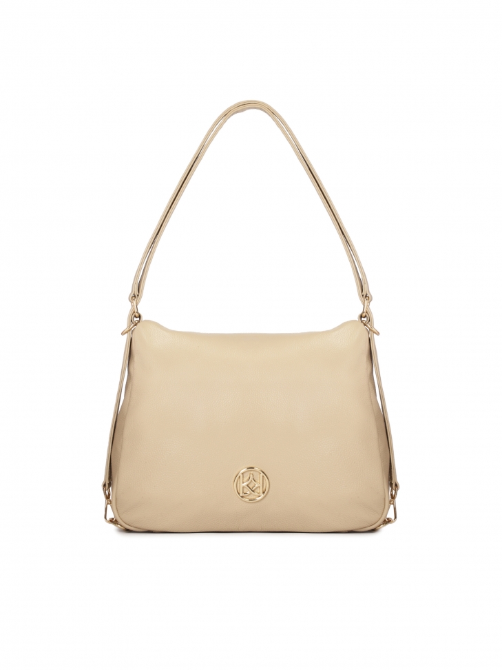 Borsa urbana in pelle di colore beige SEASON