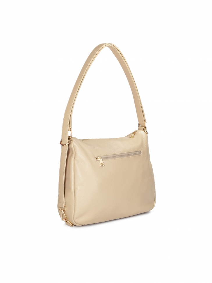 Borsa urbana in pelle di colore beige SEASON