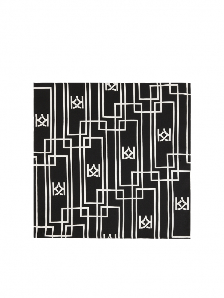 Elegante pochette da taschino in seta a fantasia DAUKAT