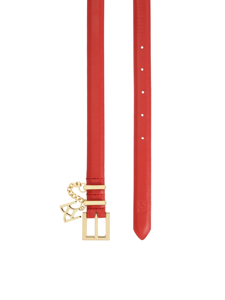 Cintura stretta rossa con catena CARROLL