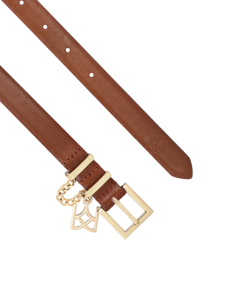 Elegante cintura marrone con dettagli in metallo  CARROLL