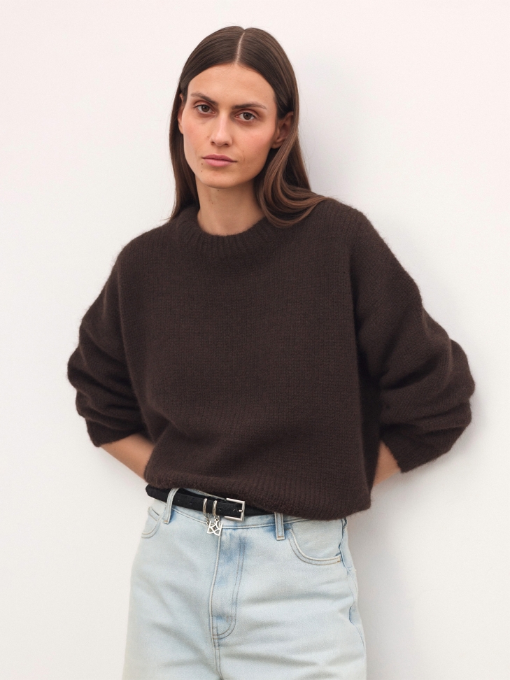 Cintura nera con setole naturali CARROLL