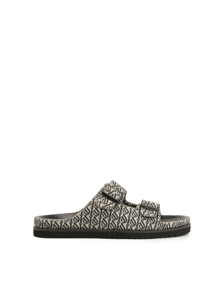 Scivoli in tessuto con motivo a logo KS JEFFERSON