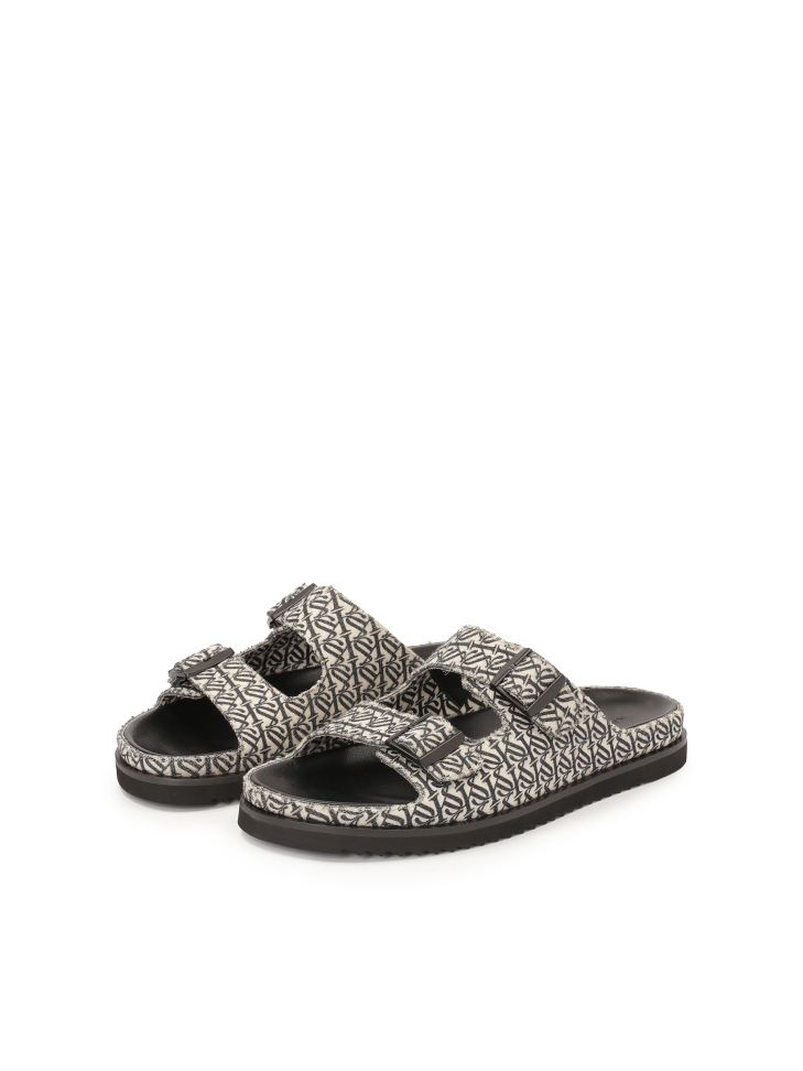 Scivoli in tessuto con motivo a logo KS JEFFERSON