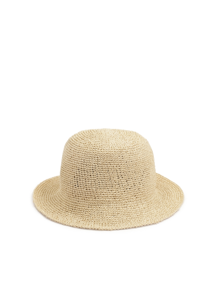 Cappello di paglia beige con monogramma LAGUNA