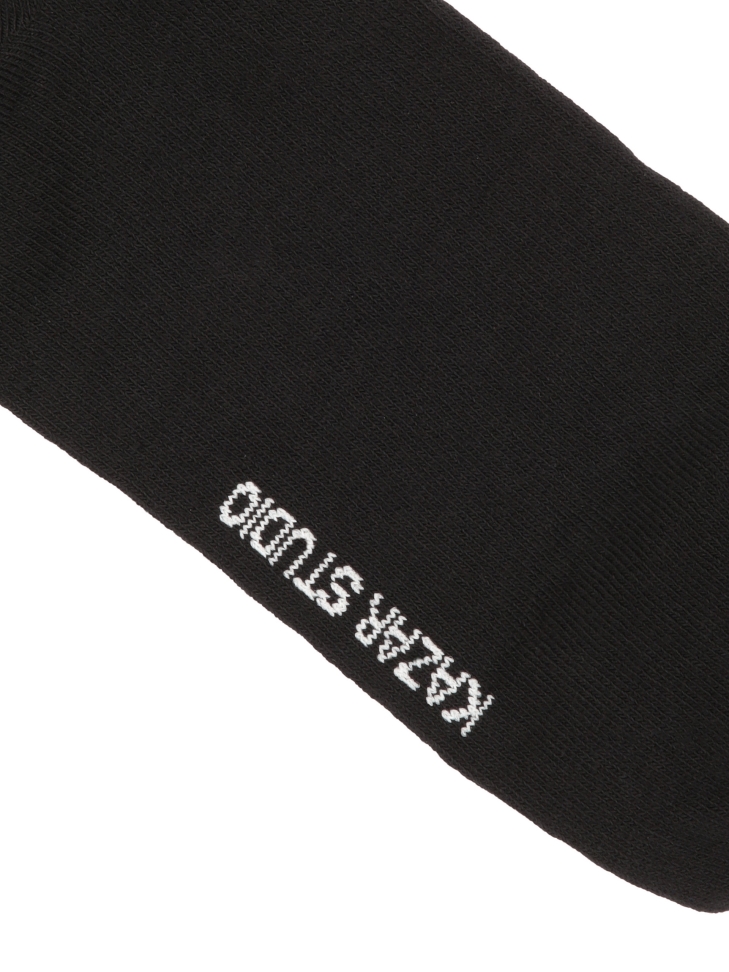 Calze lunghe di cotone nero KAI