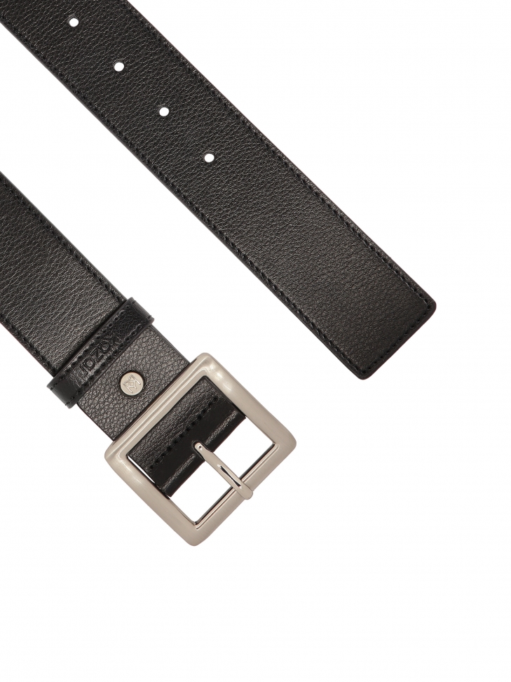 Cintura nera minimalista con fibbia quadrata  COLLETE