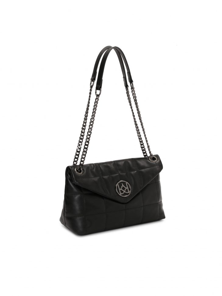 Borsa in pelle trapuntata con patta DIVA S