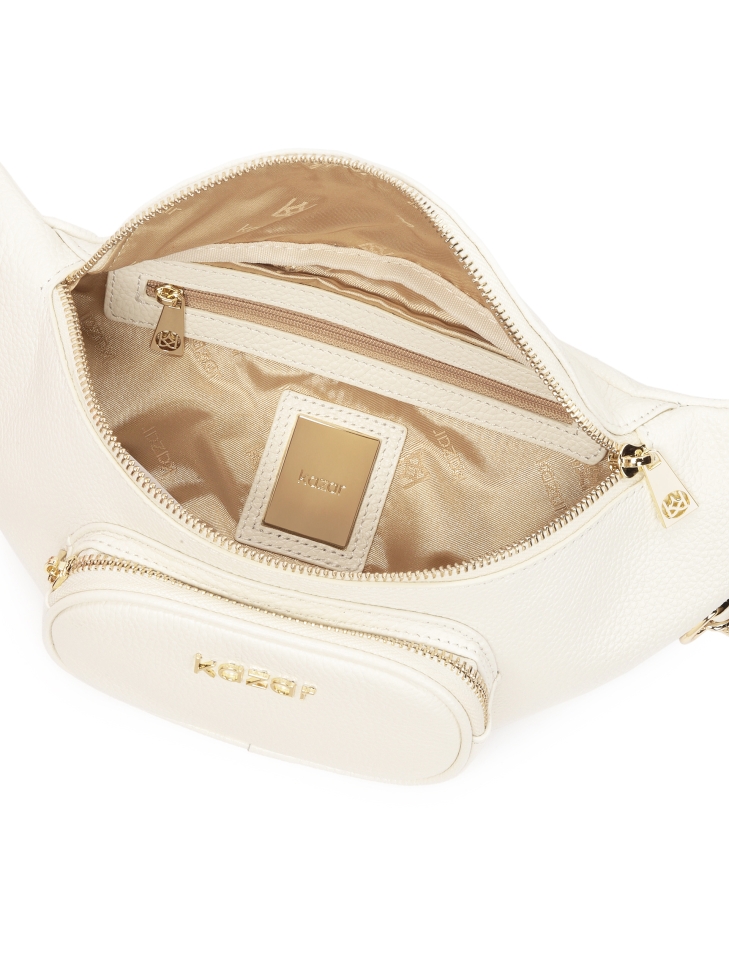 Borsa con cintura in pelle di colore bianco TEIDE