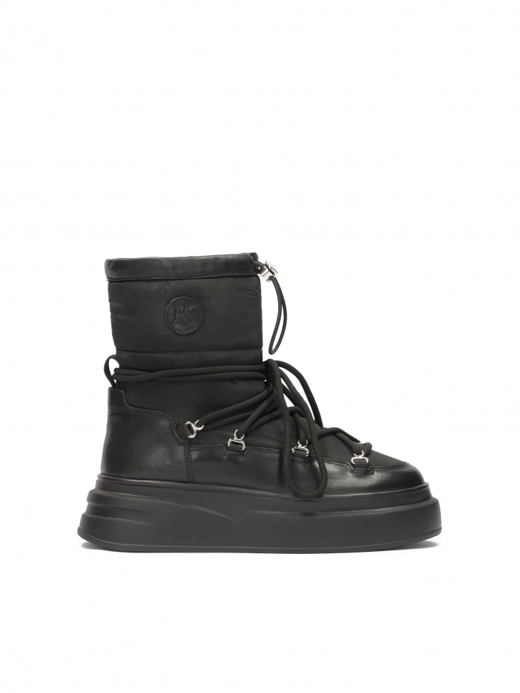 Scarponi da neve neri con suola spessa ARGENTA