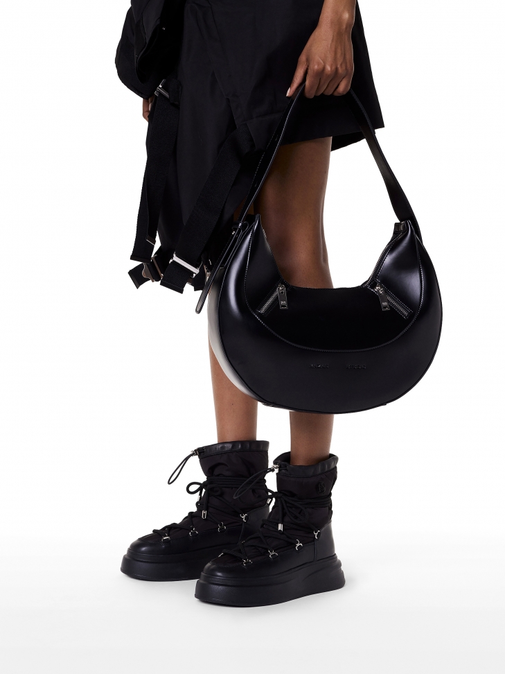 Scarponi da neve neri con suola spessa ARGENTA