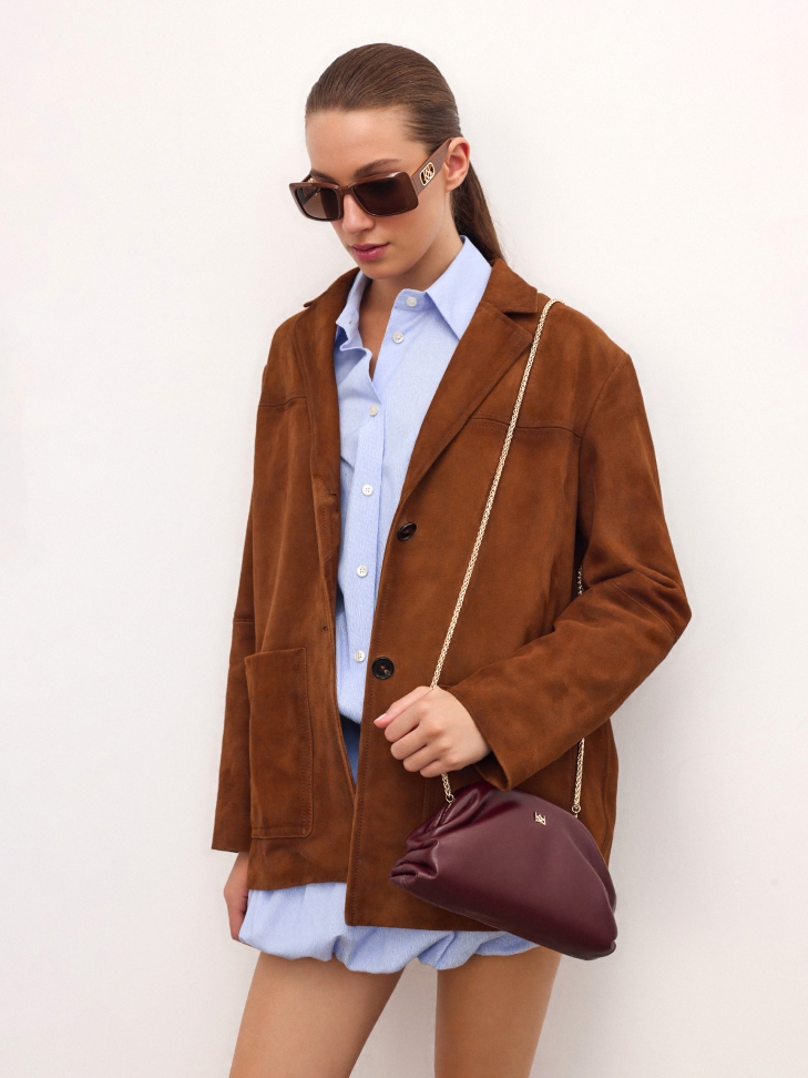 Borsa a marsupio da sera marrone GLOW