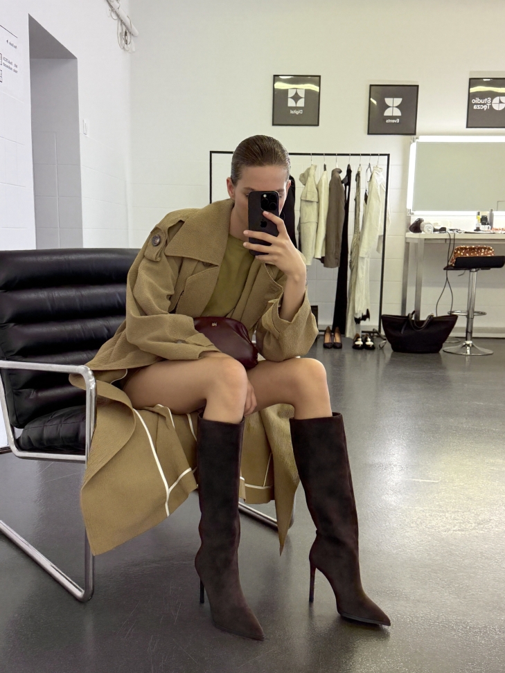 Borsa a marsupio da sera marrone GLOW