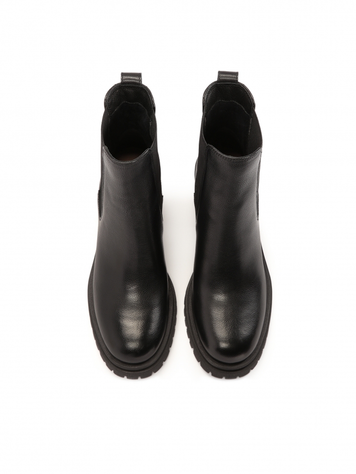 Stivali classici in pelle con inserti elastici  AYLIN