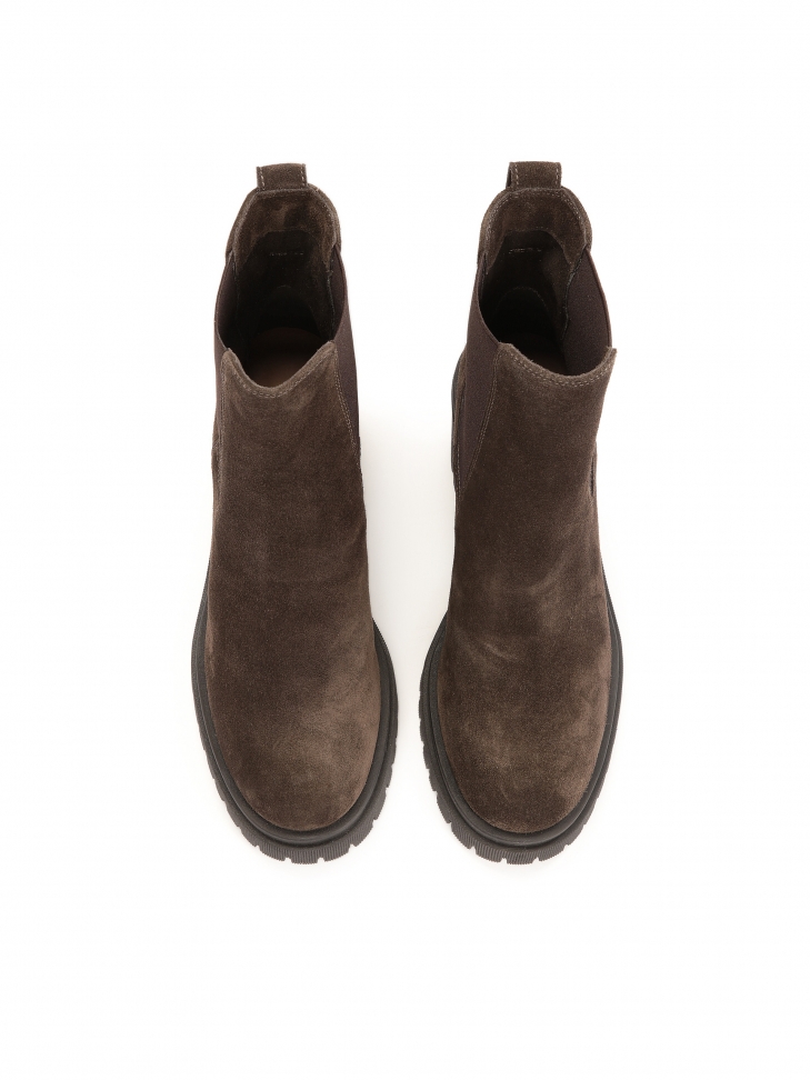 Stivali con tacco in camoscio con elastici  AYLIN