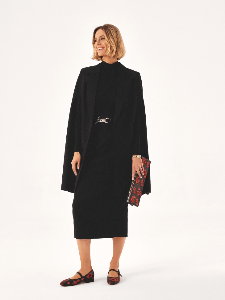 Décolleté nere con fiori BLACK