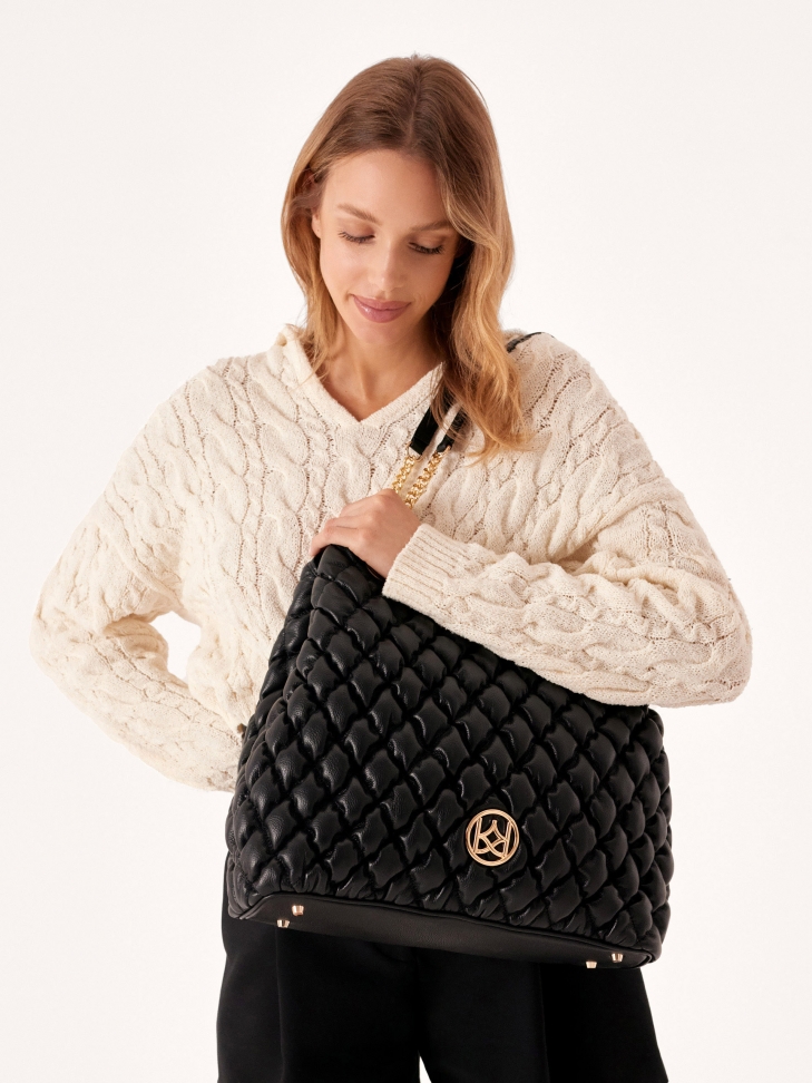 Grande borsa trapuntata con manici a spalla  EVELA