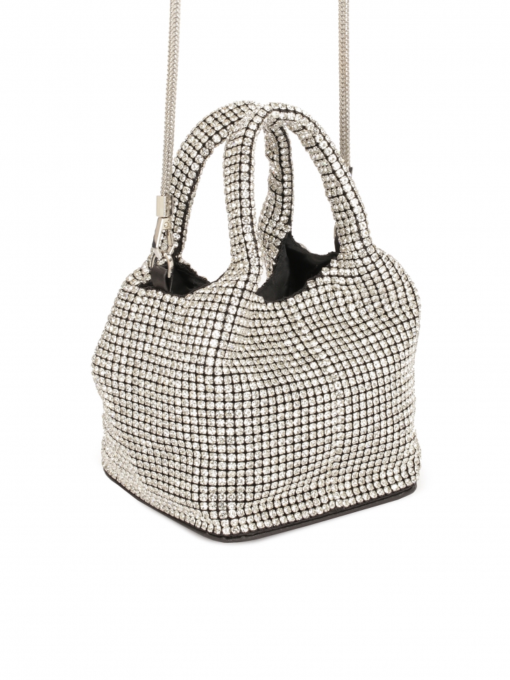 Piccola borsa lucida con zirconi  SHINE