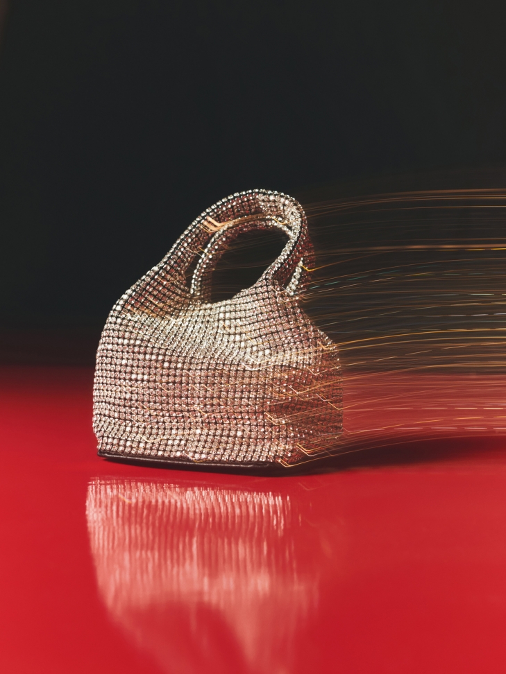 Piccola borsa lucida con zirconi  SHINE