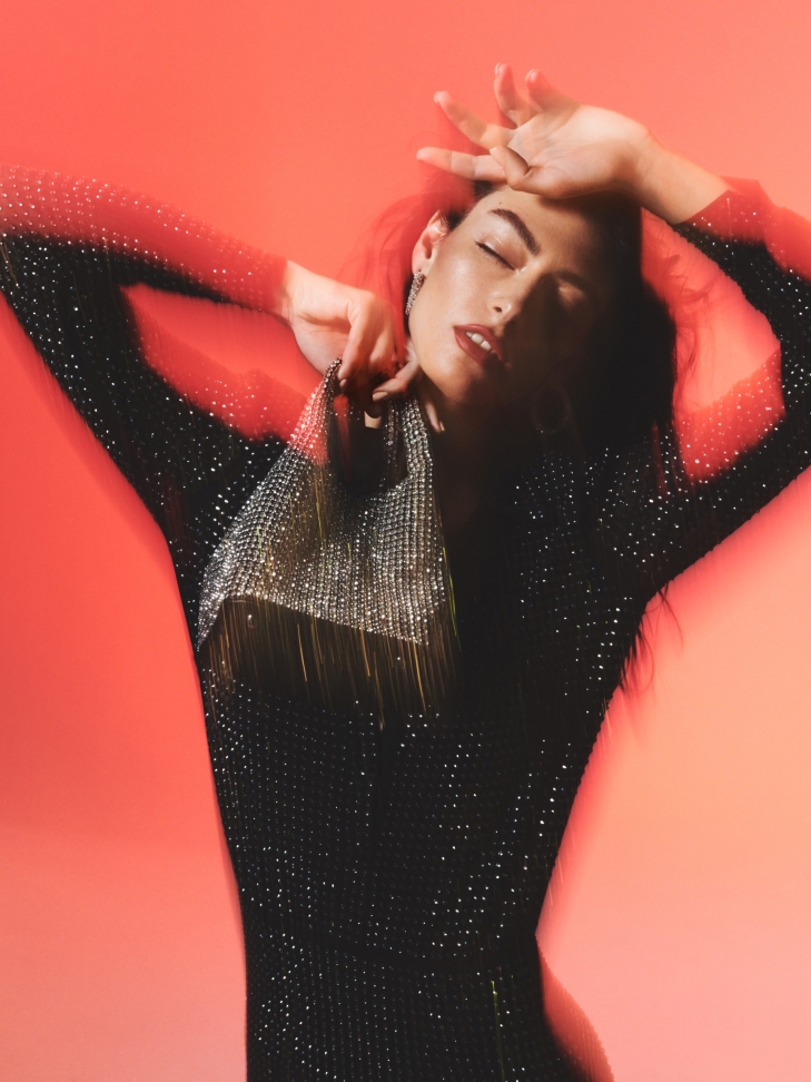 Piccola borsa lucida con zirconi  SHINE