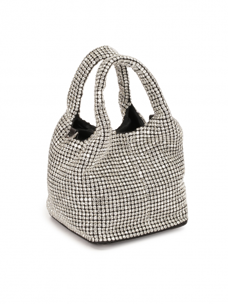 Piccola borsa lucida con zirconi  SHINE