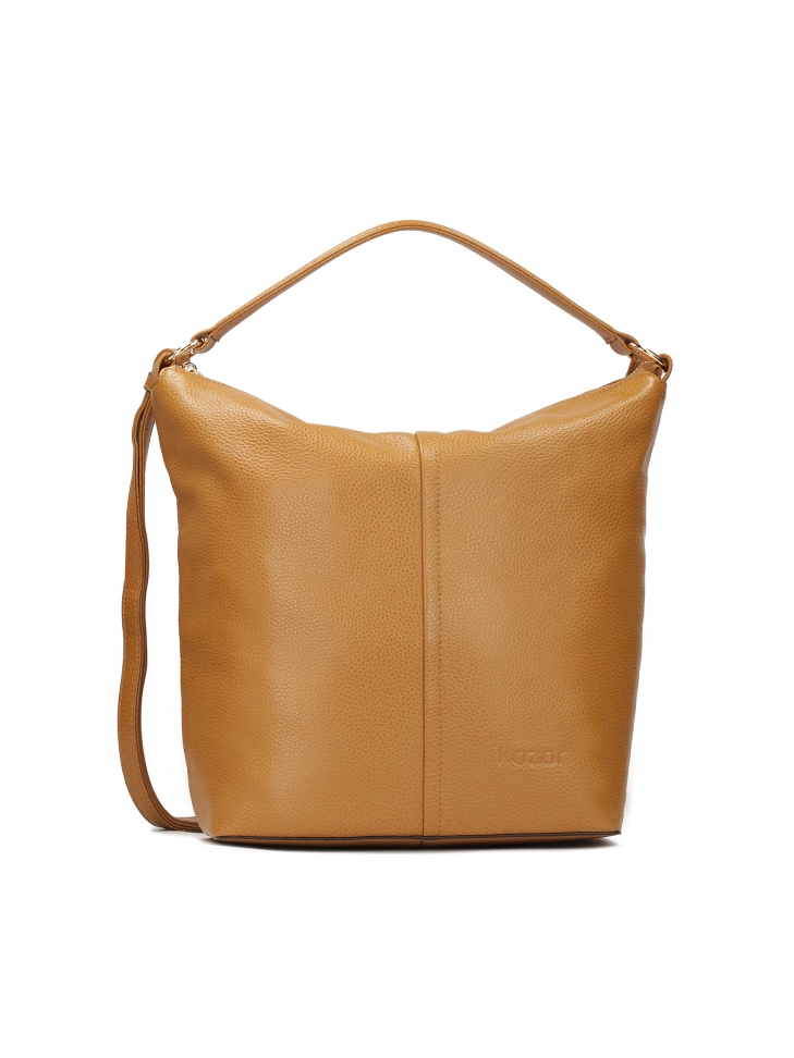 Borsa in pelle urbana marrone chiaro BEATRIZ
