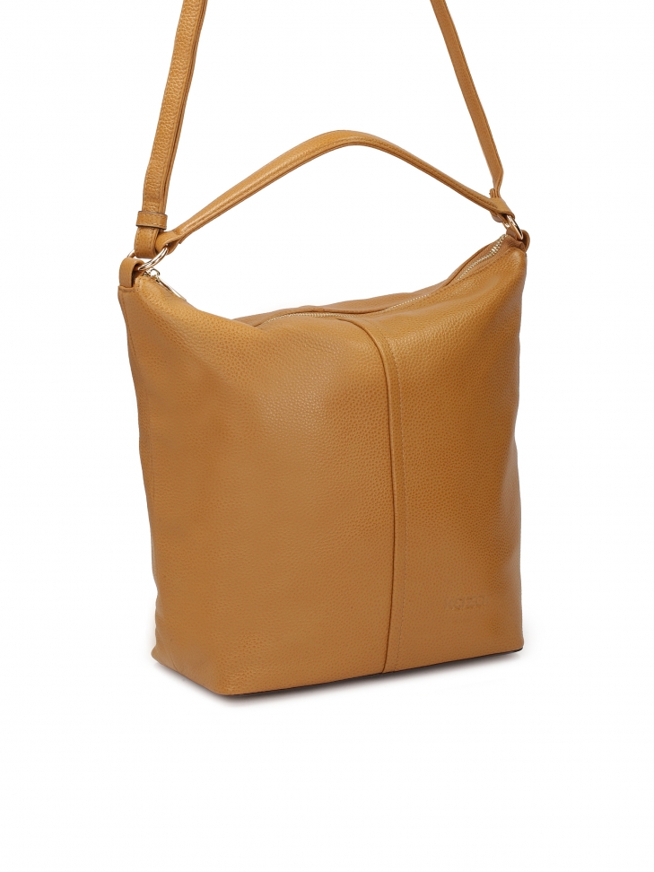 Borsa in pelle urbana marrone chiaro BEATRIZ