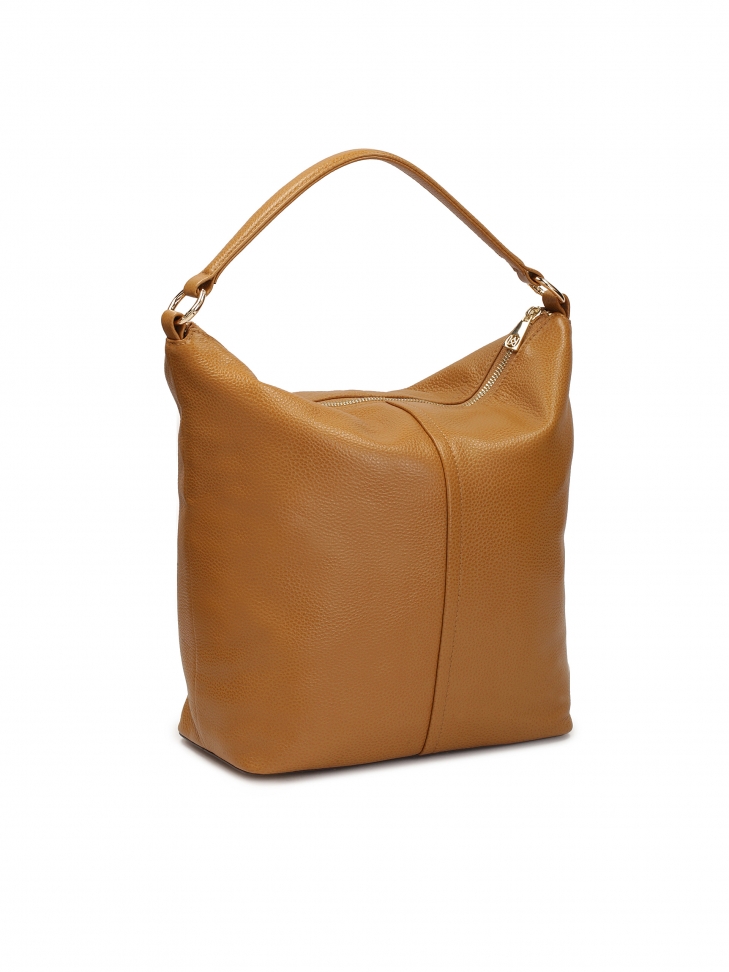 Borsa in pelle urbana marrone chiaro BEATRIZ
