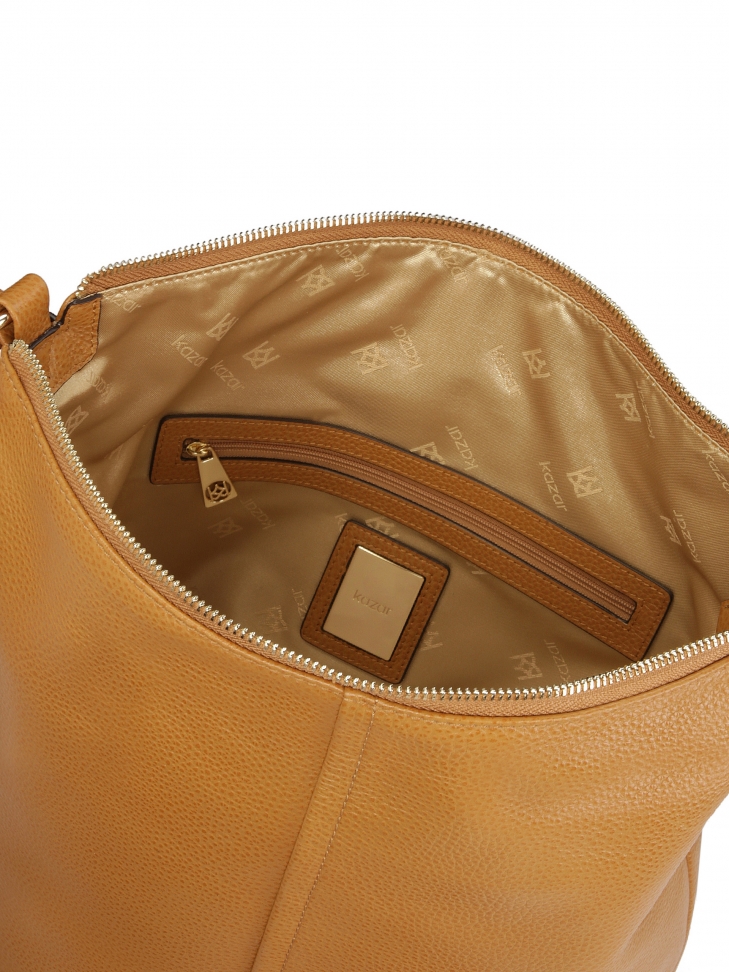 Borsa in pelle urbana marrone chiaro BEATRIZ